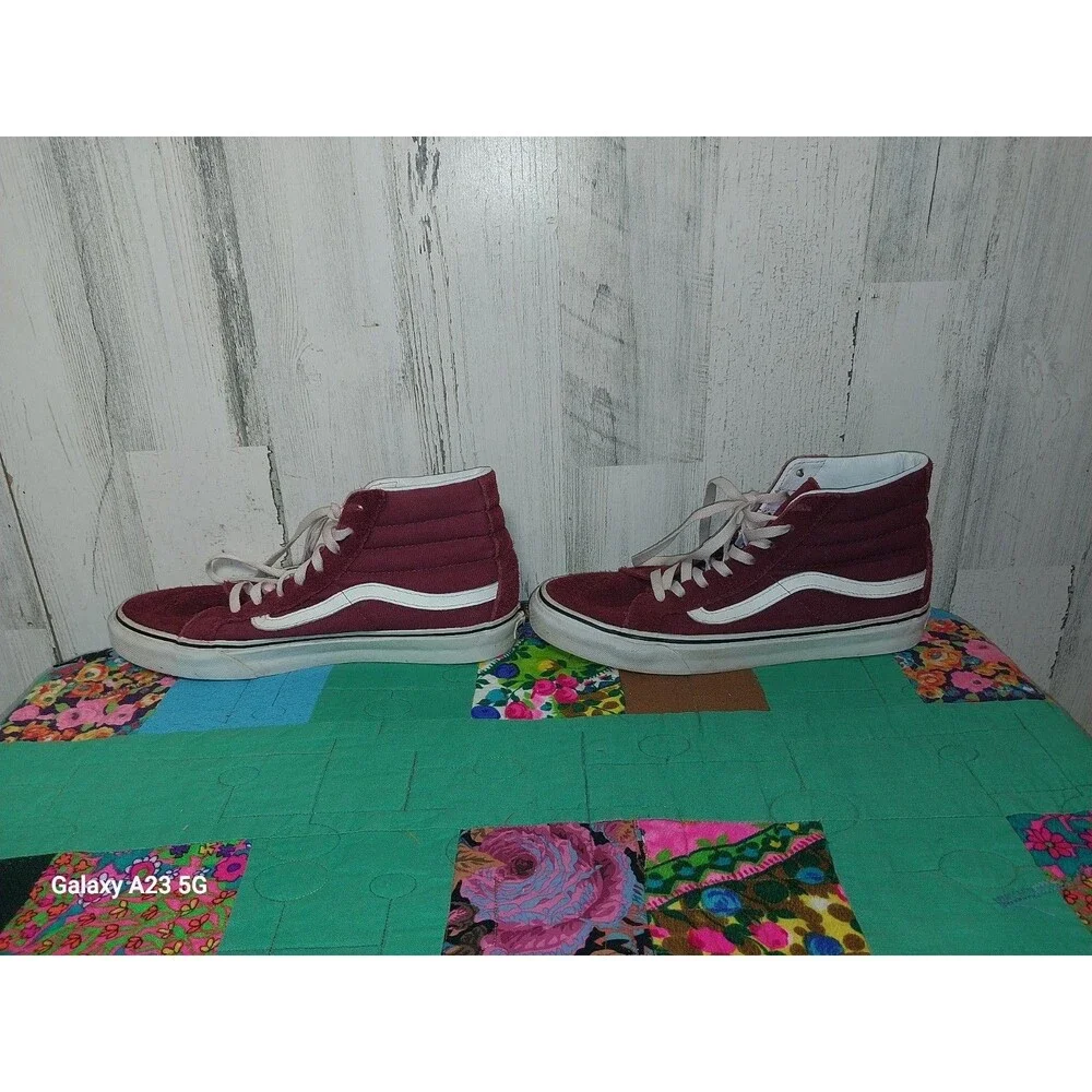 VANS OFF THE WALL EUC UNISEX M9.5 W10 SK8-HI SUEDE SKATE SNEAKERS SHOES